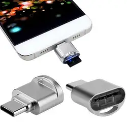 Type C micro usb 3 1 type c otg phone mini memory card reader adapter Aluminum cardreader for micro SD/TF laptop