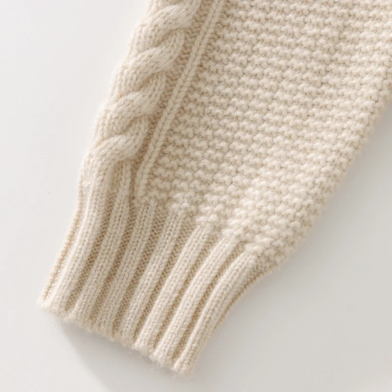 Kaschmirpullover Damen Frühling und Herbst neuer hochgeschlossener dicker Pullover reiner Kaschmir weicher wachsartiger warmer loser Pullover