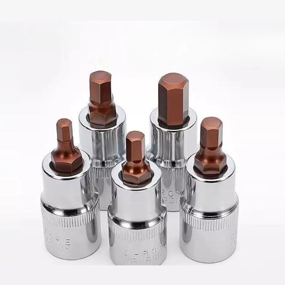1/2 Zoll Sechskant-Steckschlüsselsätze, 1/2 Zoll Antrieb, langlebige Inbus-Steckschlüssel aus Chrom-Vanadium-S2-Stahl, metrisch, 3mm-19mm, Werkzeugbits – Detail 6