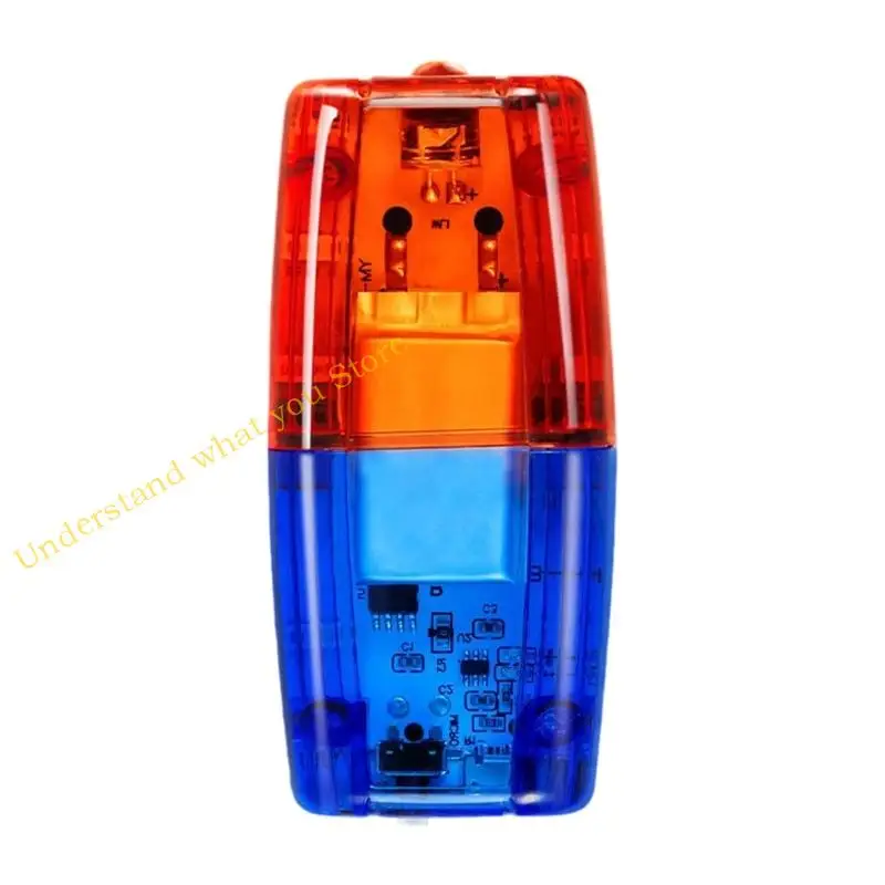 J60A مصباح تنبيه عالي الوضوح USB قابل لإعادة الشحن 4 وضع الإضاءة مقاوم للماء مشبك كتف خفيف للتخييم والتنزه