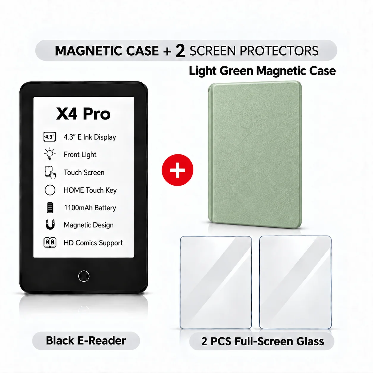 XTEINK X3 X4 X4 Pro: draagbare e-reader met e-ink-display, compact formaat, lichtgewicht, ideaal voor onderweg, op het werk en voor dagelijks lezen.