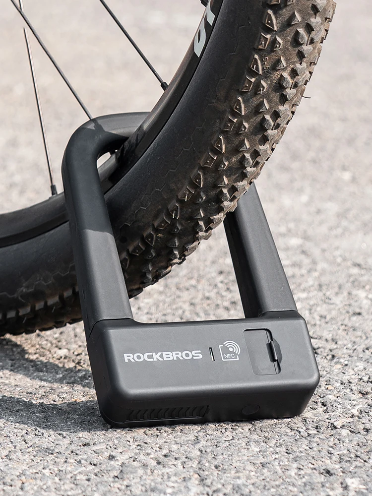 AliExpress ROCKBROS Smart Lock NFC Anti-theft Safety U-Shape Lock Aluminum Alloy High Strength Waterproof Bicycle E-bike Motorcycle Lock