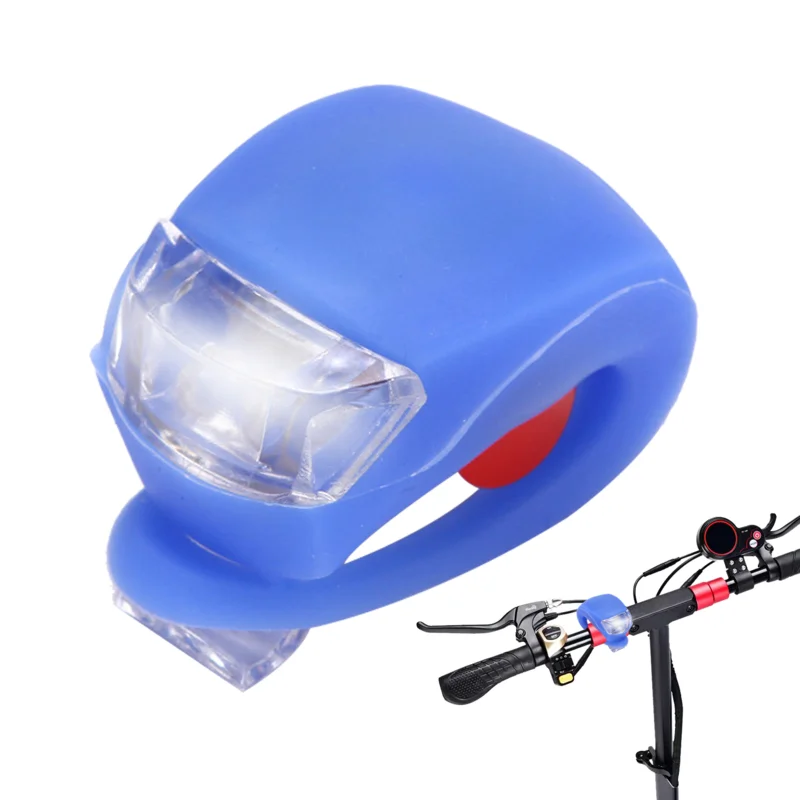 Bicycle Front Light Silicone LED Head Front Rear Wheel Bike Light Waterproof Cycling With Battery Bicycle Accessories Bike Lamp