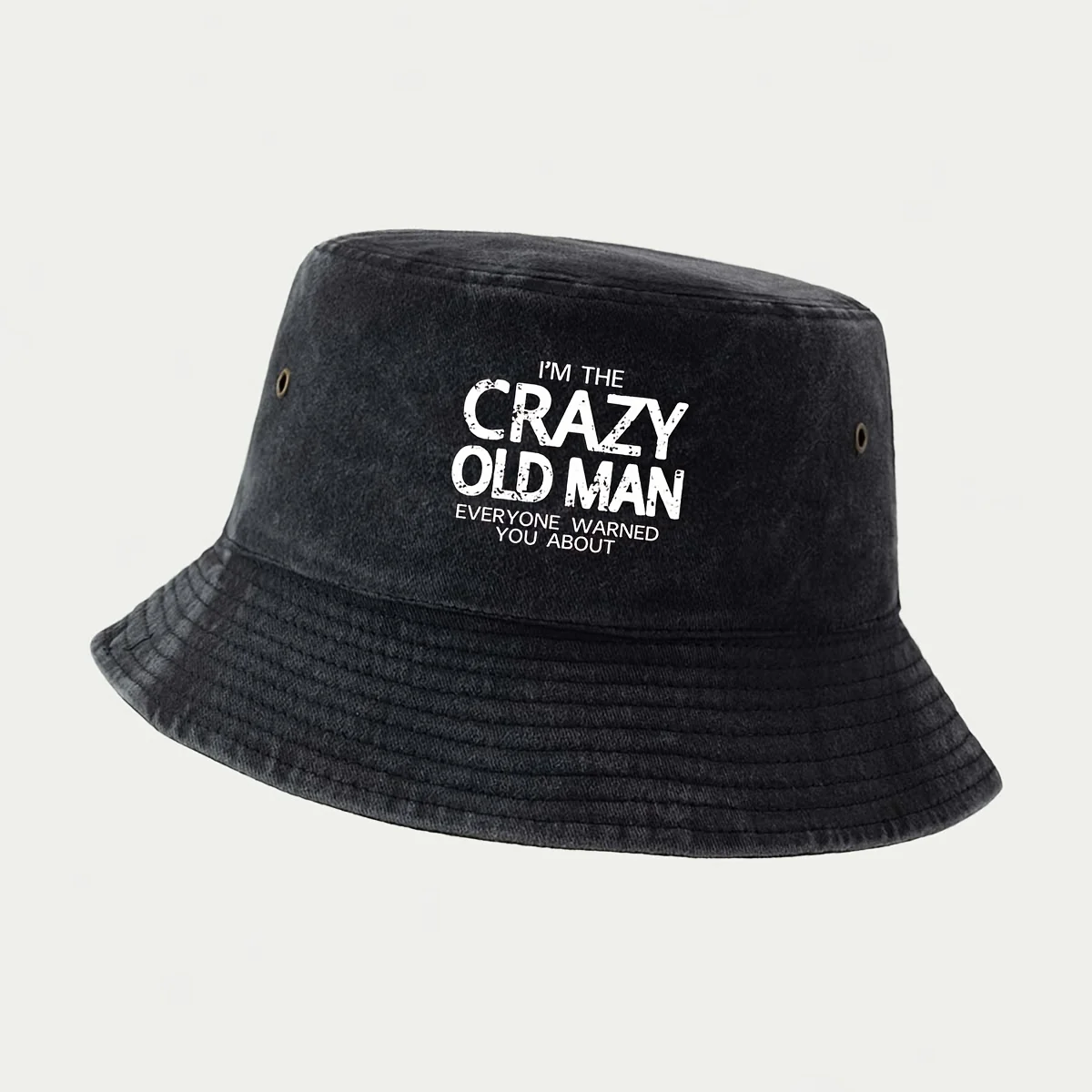 High-quality Bucket Hat with Fun Slogan Print Pattern, a Staple for Fishing and Lure Fishing. Foldable for Easy Storage and Port