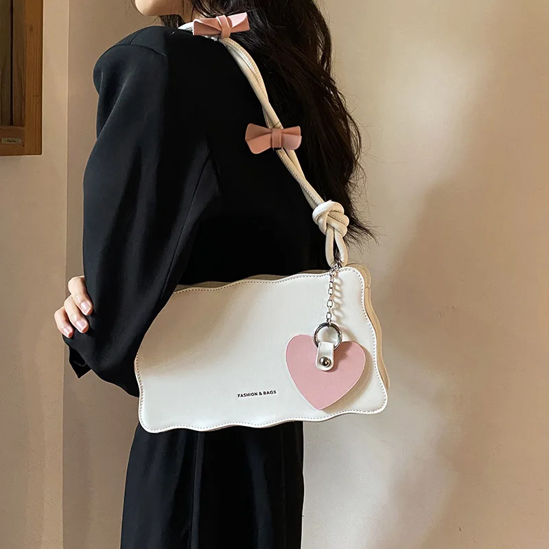 Bow Women Bags Trend Handbags Designer Luxury Underarm Bags Female Totes Fashion Woven Shoulder Handbags For Women 2023 New