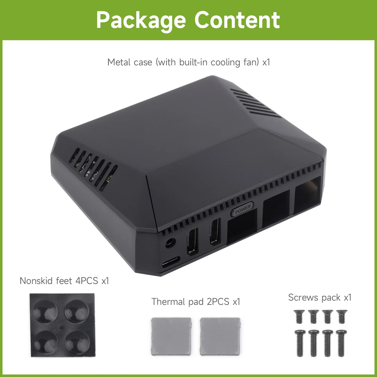 Waveshare Argon ONE V3 Aluminum Alloy Case, Built-in Cooling Fan, Optional for M.2 NVME Expansion Slot, Raspberry Pi 5