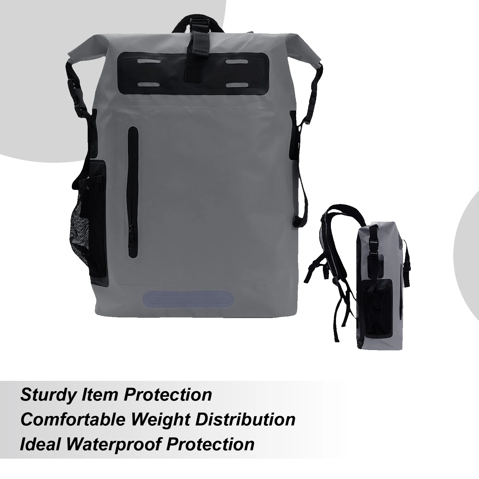 

Waterproof Backpack Large Capacity Kayaking Bag 25L Roll-Top Closure Shoulder Bag For Students Hikers Urban Commuters Travelers