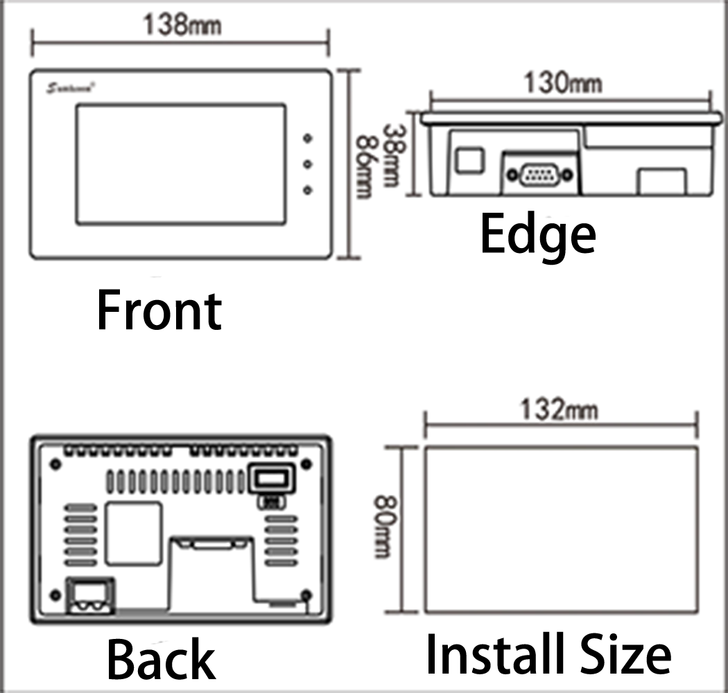 PLC New 4.3 inch EA043A Support Samkoon EA-043A Sam-Koon HMI touch screen 480*272 Human Machine Interface Display