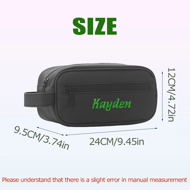 Embroidery Customization / Standard Version, Two Options, Personalized Solid Color Men's Toiletry Bag, High-Quality Cosmetic Bag, Portable Layered Clutch Bag, a Must-Have Travel Companion!