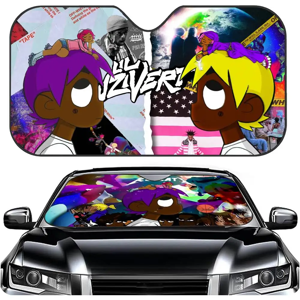 L-Lil-Uzi-VertS سيارة ظلال الشمس غطاء المضادة للأشعة فوق البنفسجية حماية نافذة السيارة الشمسيات طوي الزجاج الأمامي ظلة الملحقات
