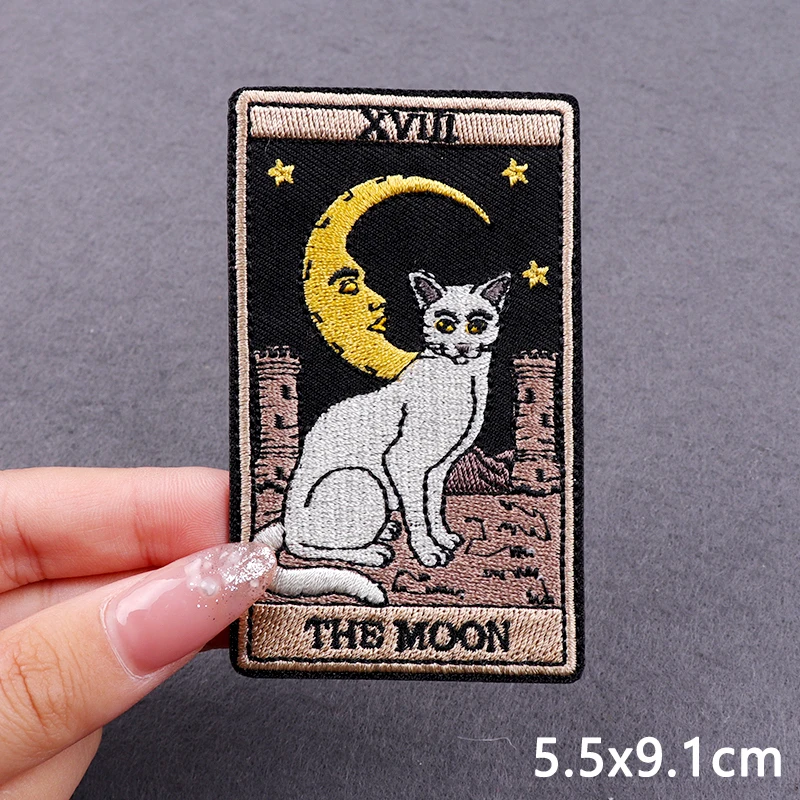 Animal Tarot Patch żelazko na plastry na odzież plastry termoadhezyjne na ubrania DIY zdobienie do szycia aplikacja łatka łatka