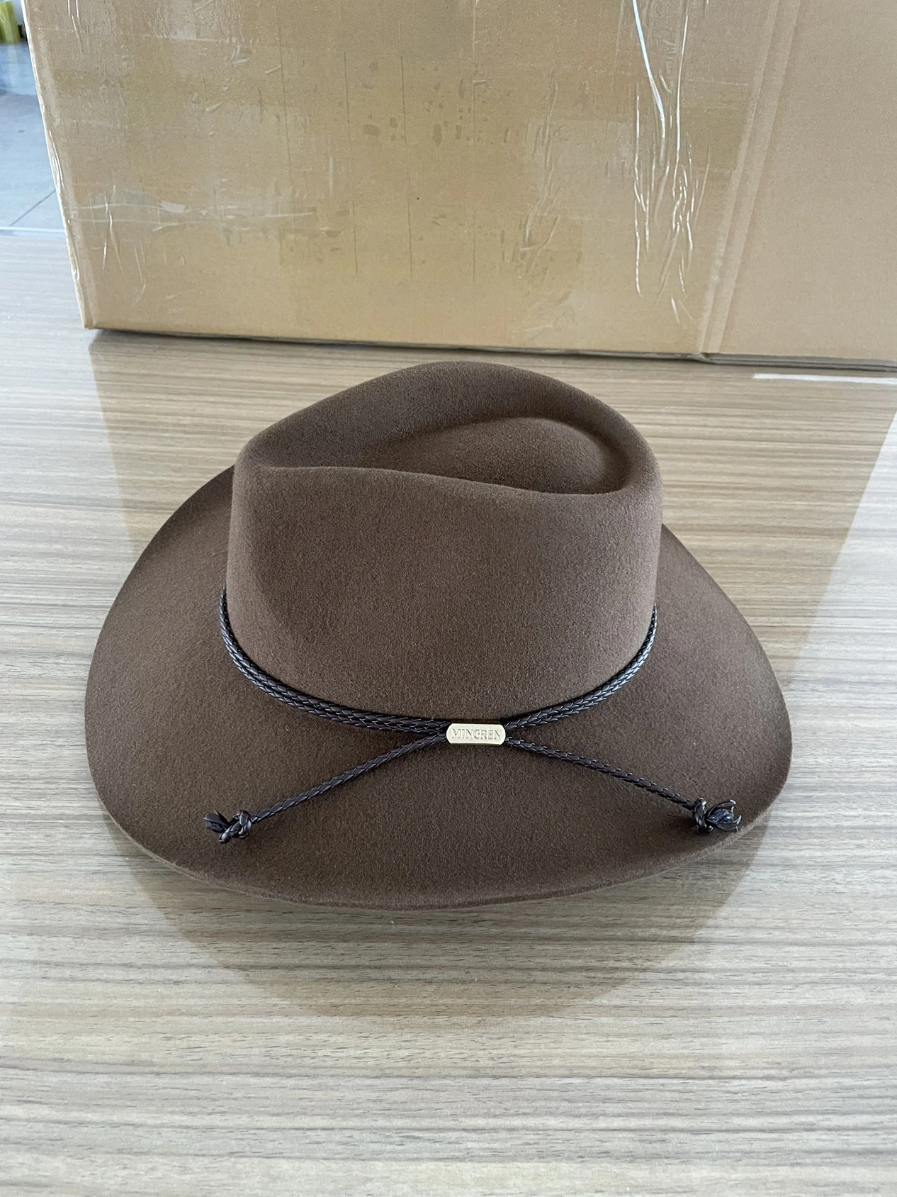 New Casual Pure Wool Cowboy Hat - Felt Hard Shaping Wide Brim Riding Hat, Western Style Outdoor Fashion for Men & Women