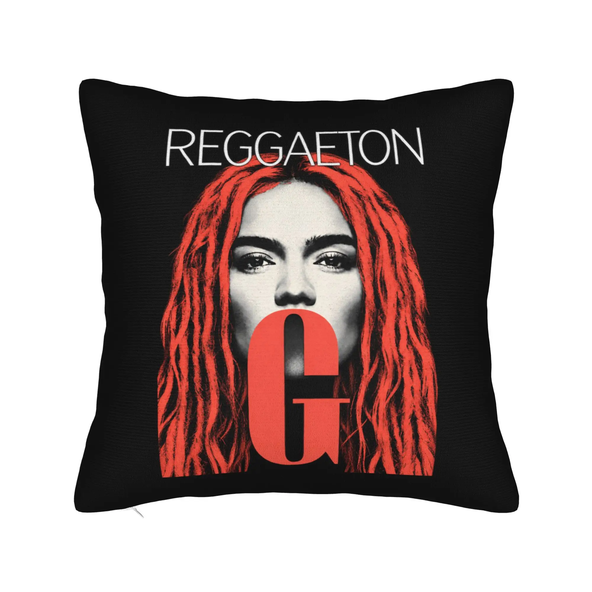 Karol G Red Dreadlocks Poster Pillow Case  Custom Pillow Cover Kawaii Pillowcases For Couch Sofa Bedroom