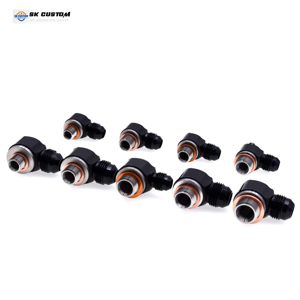 M10*1.5 M12*1.25 M14 M16 M18 AN6AN8 Banjo Hose Fittings Stainless Steel Oil Brake Turbo Line Adapter Motorcycle Car Modification