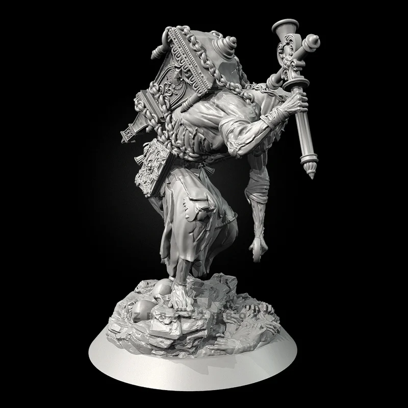 

38mm 50mm 75mm Resin Model Figure Guardian Of The Undead Gk Micro Miniature 3d Printed White Model Toy Unassembled And Unpainted