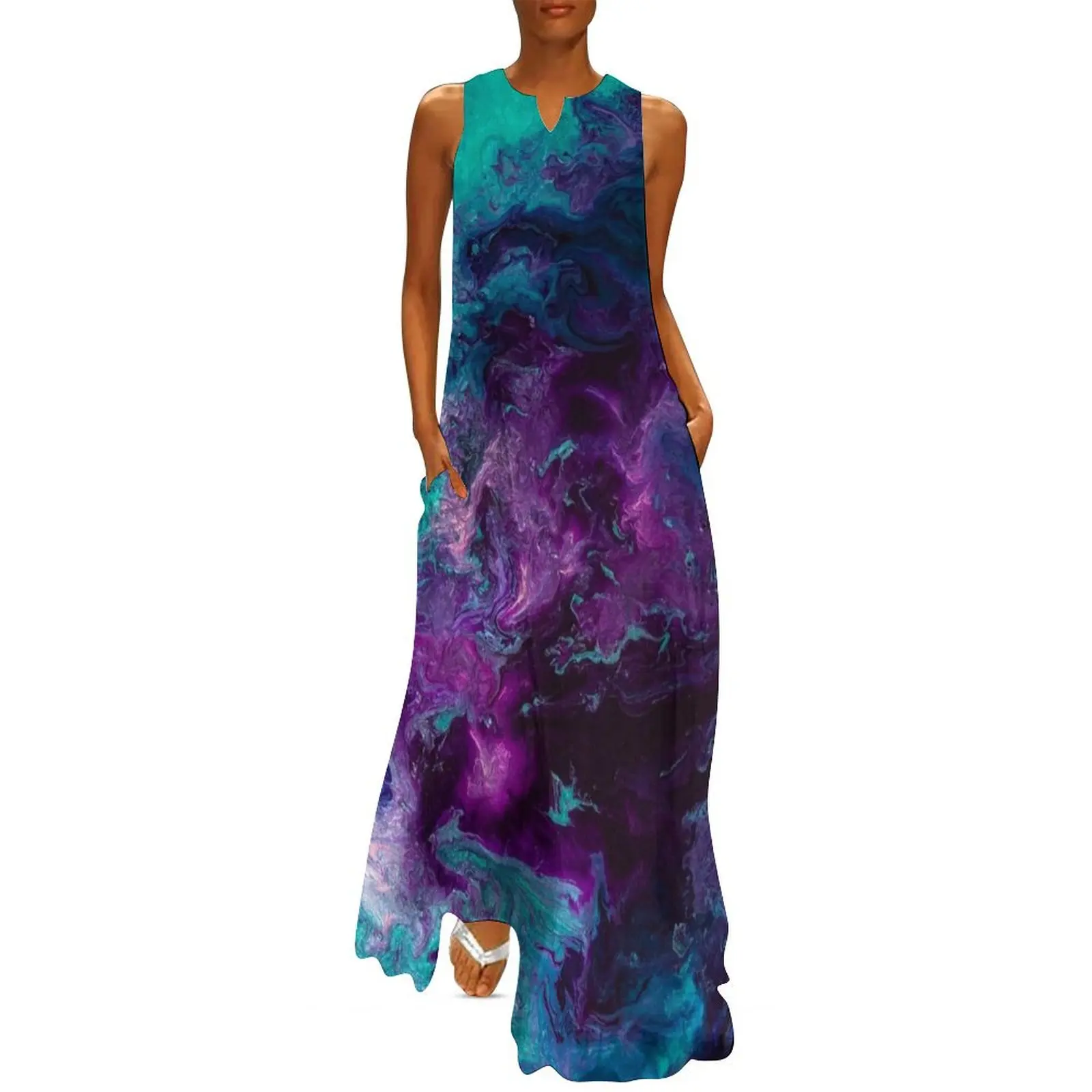 

Nebulous Long Dress purple dress woman dress women's summer dresses 2025