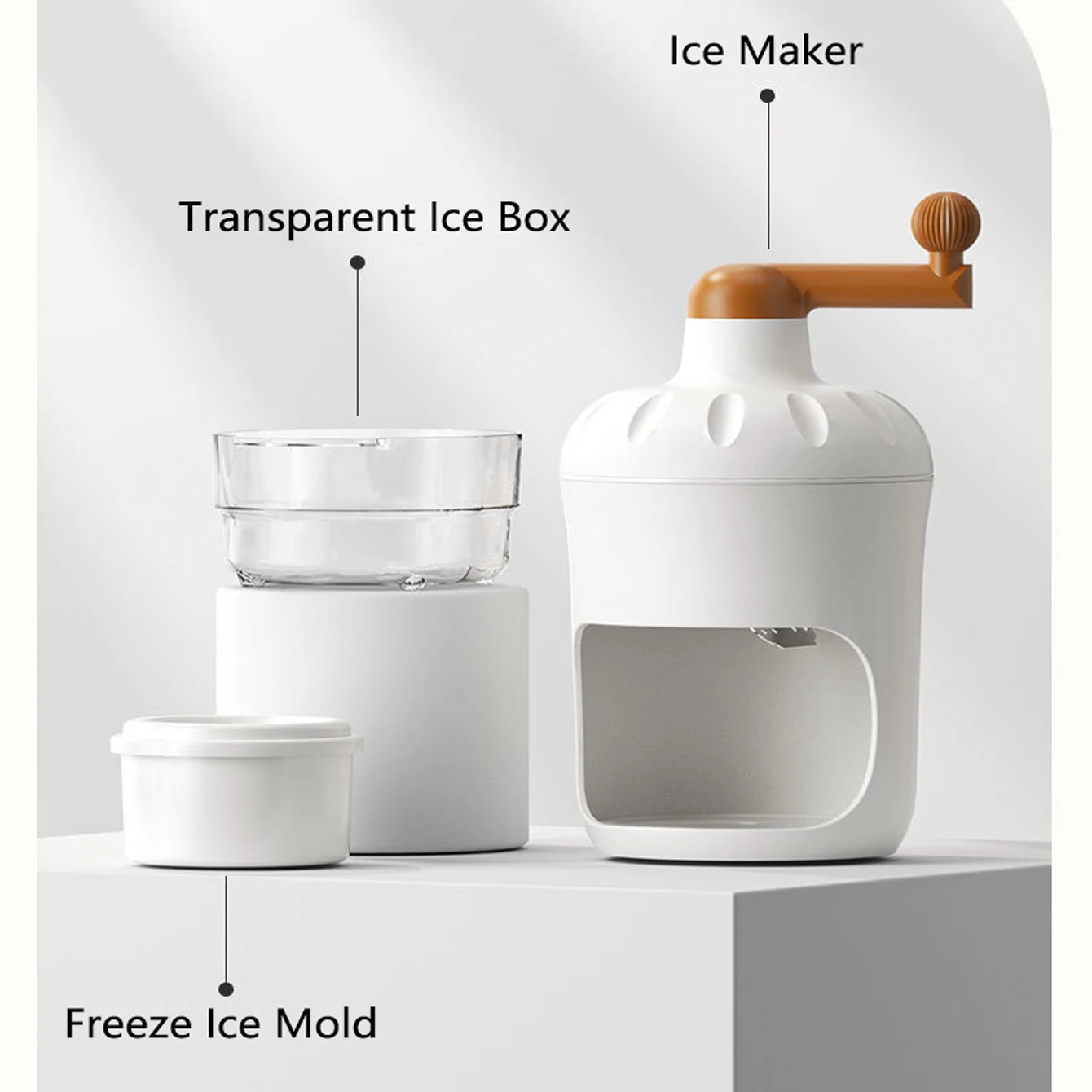 手動式かき氷機 - 家庭用ポータブルかき氷器、スラッシー＆かき氷メーカー - パーティーに最適