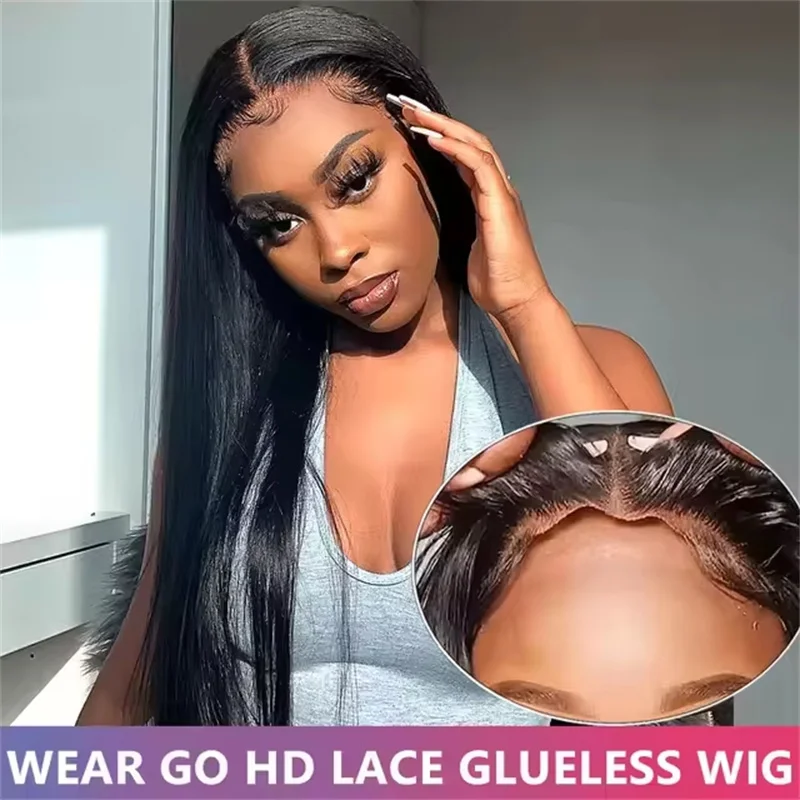 Glueless Straight Lace Front Perucas, Cabelo Humano Brasileiro, HD Encerramento Peruca, 4x4, 5x5, Venda Escolha