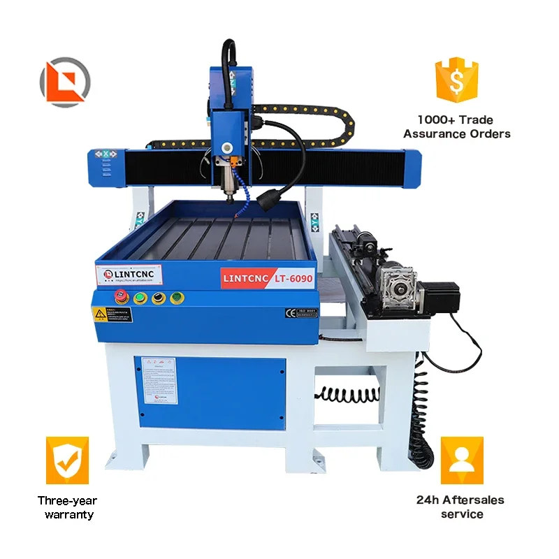 Mini 2.2kw CNC Router 6090 Small CNC Milling Machine / Router CNC Wood Acrylic Stone Metal Aluminum with Mach 3 DSP Controller