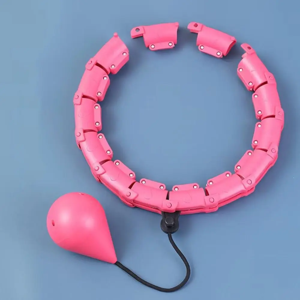 

18 Detachable Knots Weighted Fit Hoop Adjustable Ball Auto Rotate Fitness Hoop Detachable Abdominal Workout Equipment