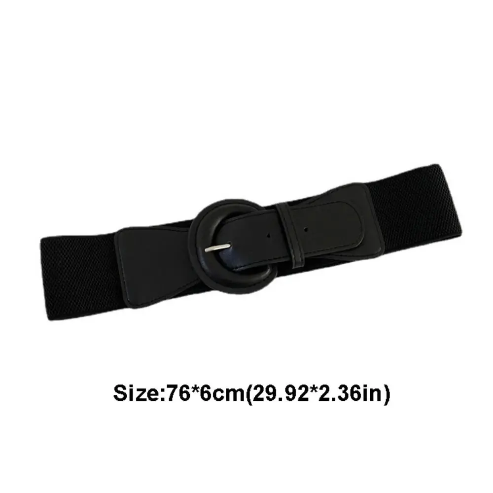 Faja elástica de cuero de moda, corsé elástico de Color sólido, cinturón, lazo, cuerda, corsé de cintura ancha adelgazante para chica