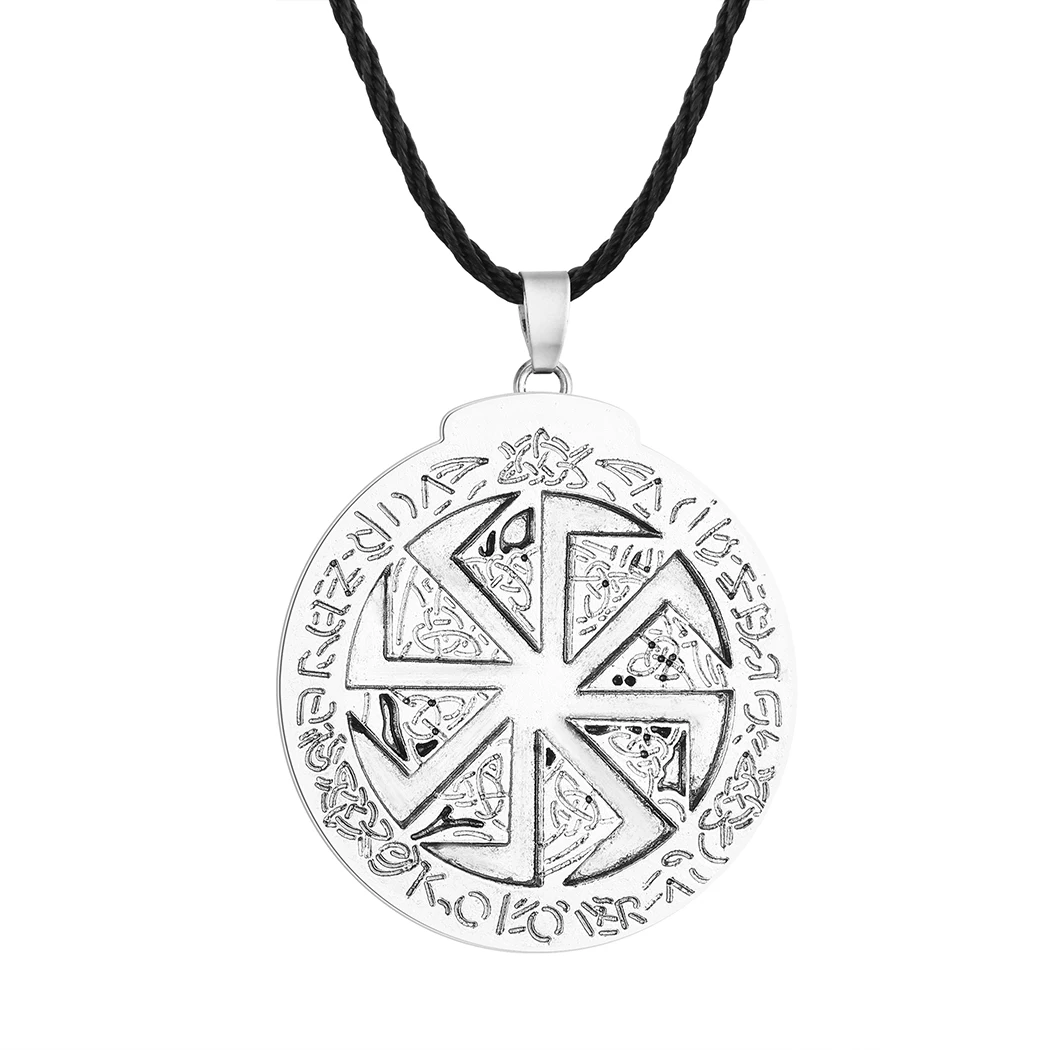 Kolovrat Pendant Necklace Slavic Symbol of Sun Ornament Kolovrat Slavic Mythology Sun God Svarog Necklace Keychain