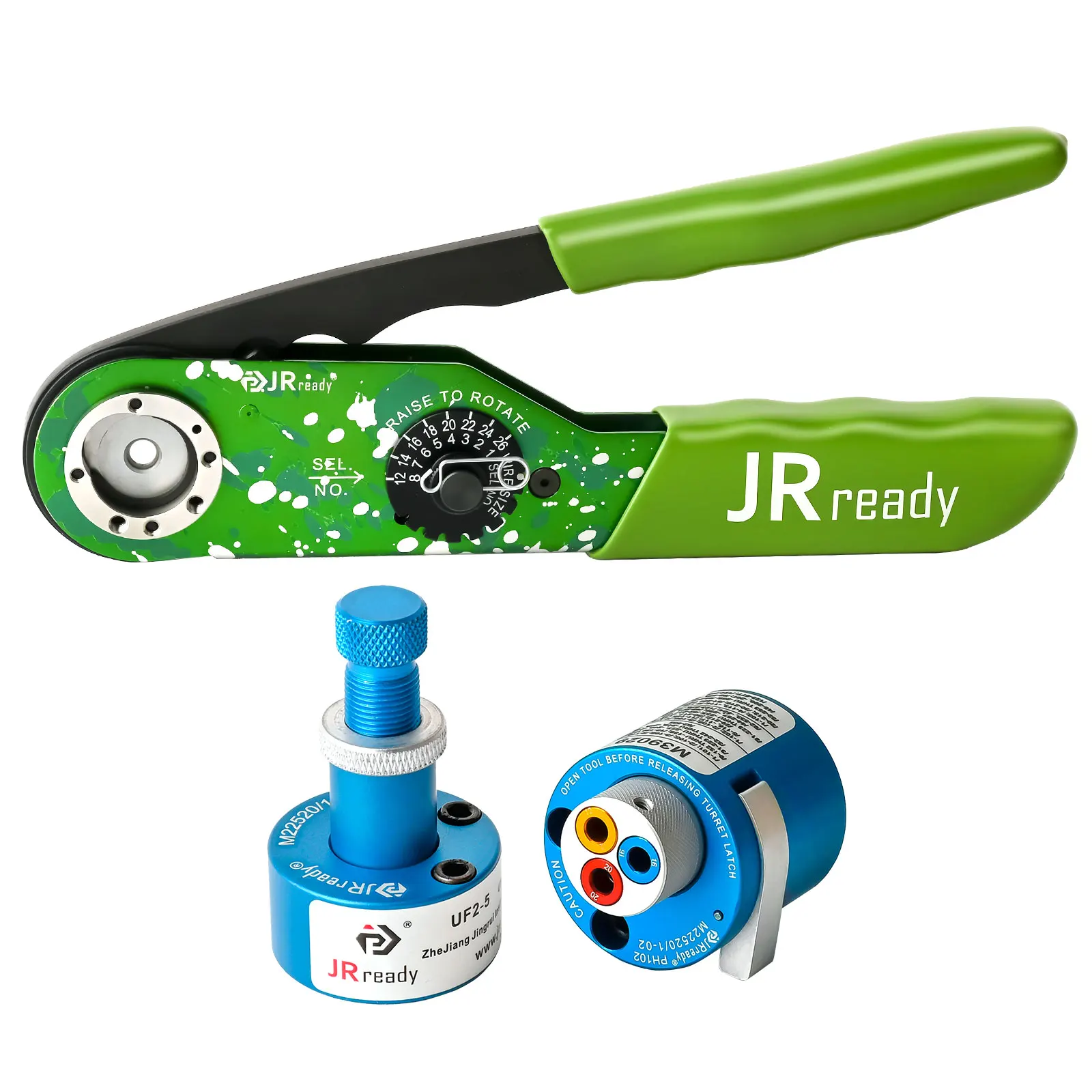 

JRready ST2165 M22520/1-01 Crimp Tool Kit NEW-ASF1G Crimping Tool with Universal screw adjustment UF2-5 and PH102 M22520/1-02