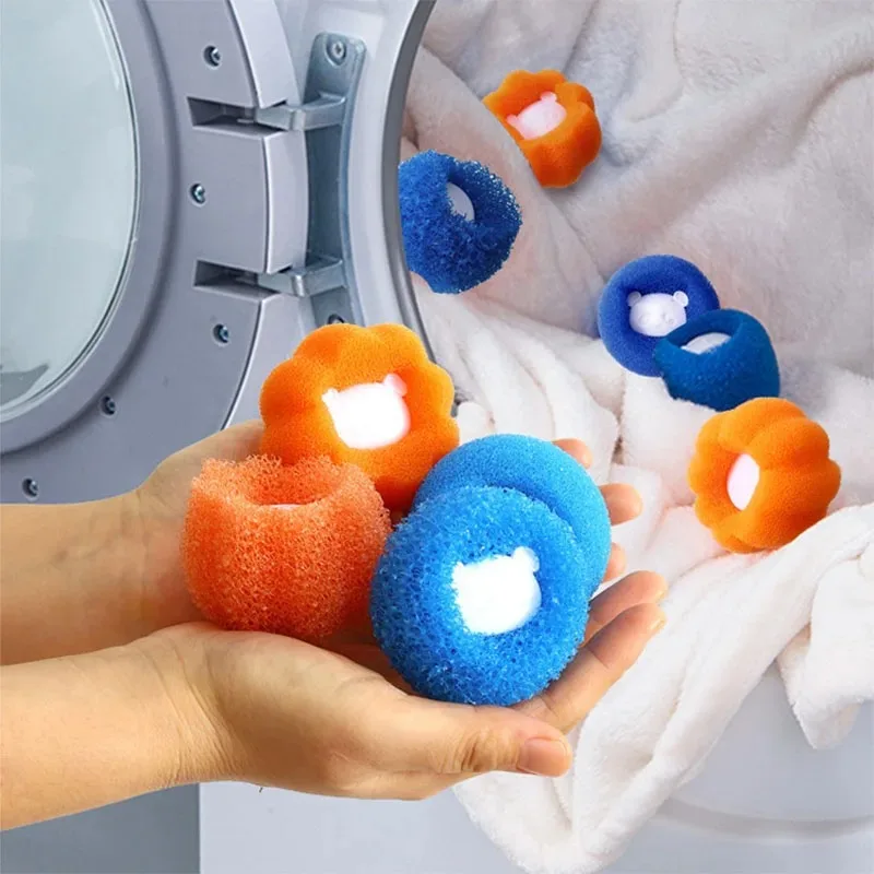 Laundry Balls Pet Hair Collector for Washing Machine Reusable Laundry Lint Catcher Removes Lint From Clothes Pet Cat Accessories