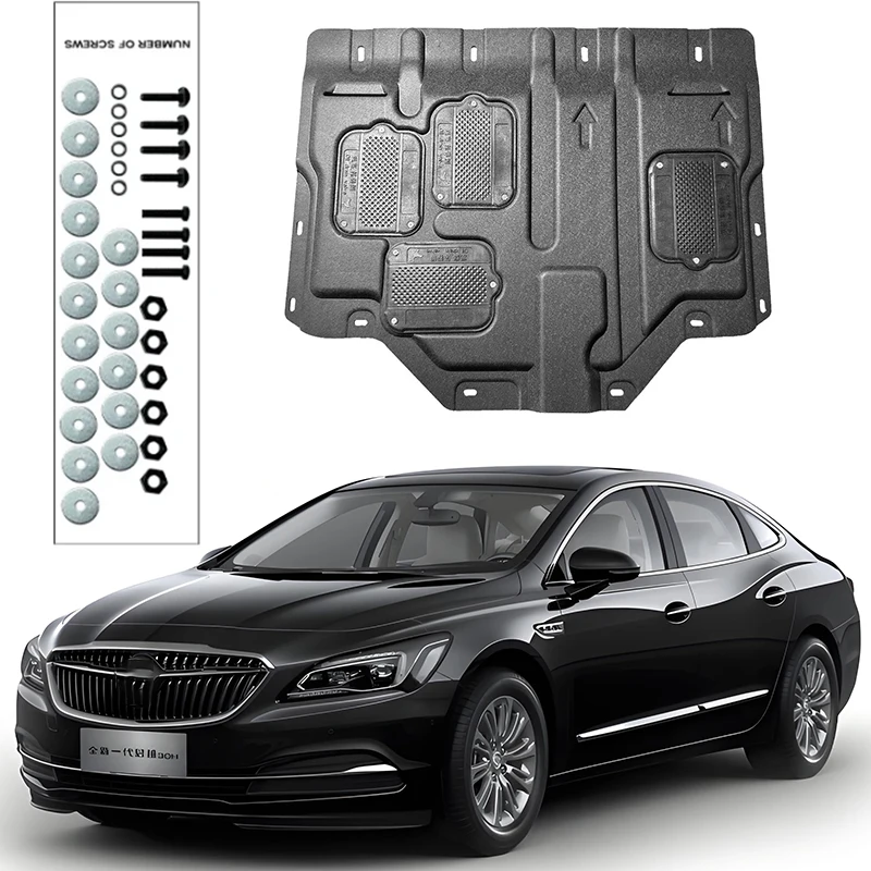 Car Accessories Black Under Engine Guard Mudguard Board Splash Shield Mud Fender Plate Panel For Buick Lacrosse 2016-2018 2.0T