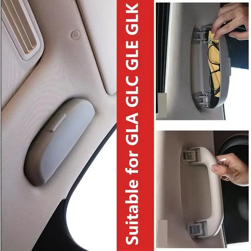 Glasses case Sunglass Sunglasses Holder Case Box for Mercedes Benz GLA X156 GLC X253 C253 GLE W292 C292 GLK X204 Car storage box
