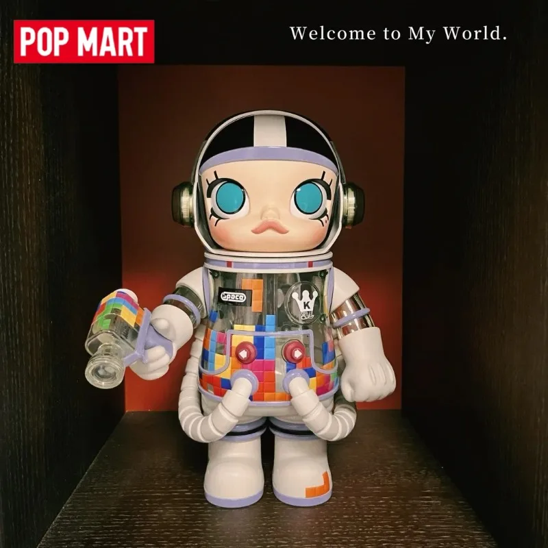 

POP MART Mega Space Molly Tetris 400% 100%S eries Anime Figure Collection Ornaments Mystery Gift Toys