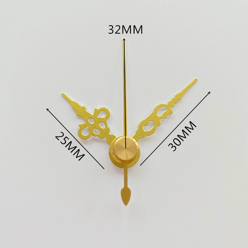 Short Gold Color Table Clock Arrows Arms Pointer Repalcement Quartz Movement DIY Clockwork