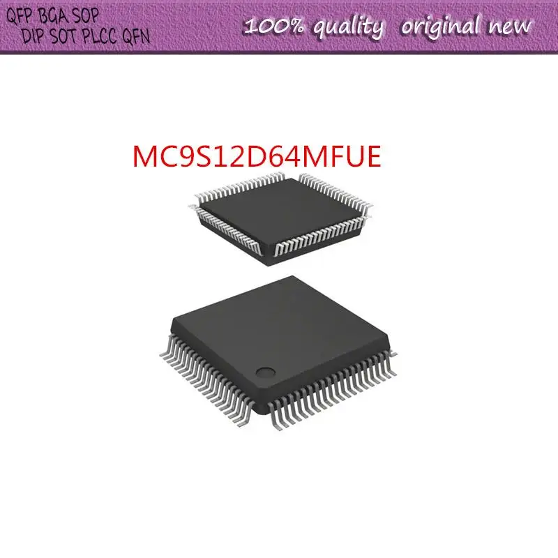 NEW    2PCS/LOT  MC9S12D64MFUE MC9S12D64MFU MC9S12D64 QFP-80