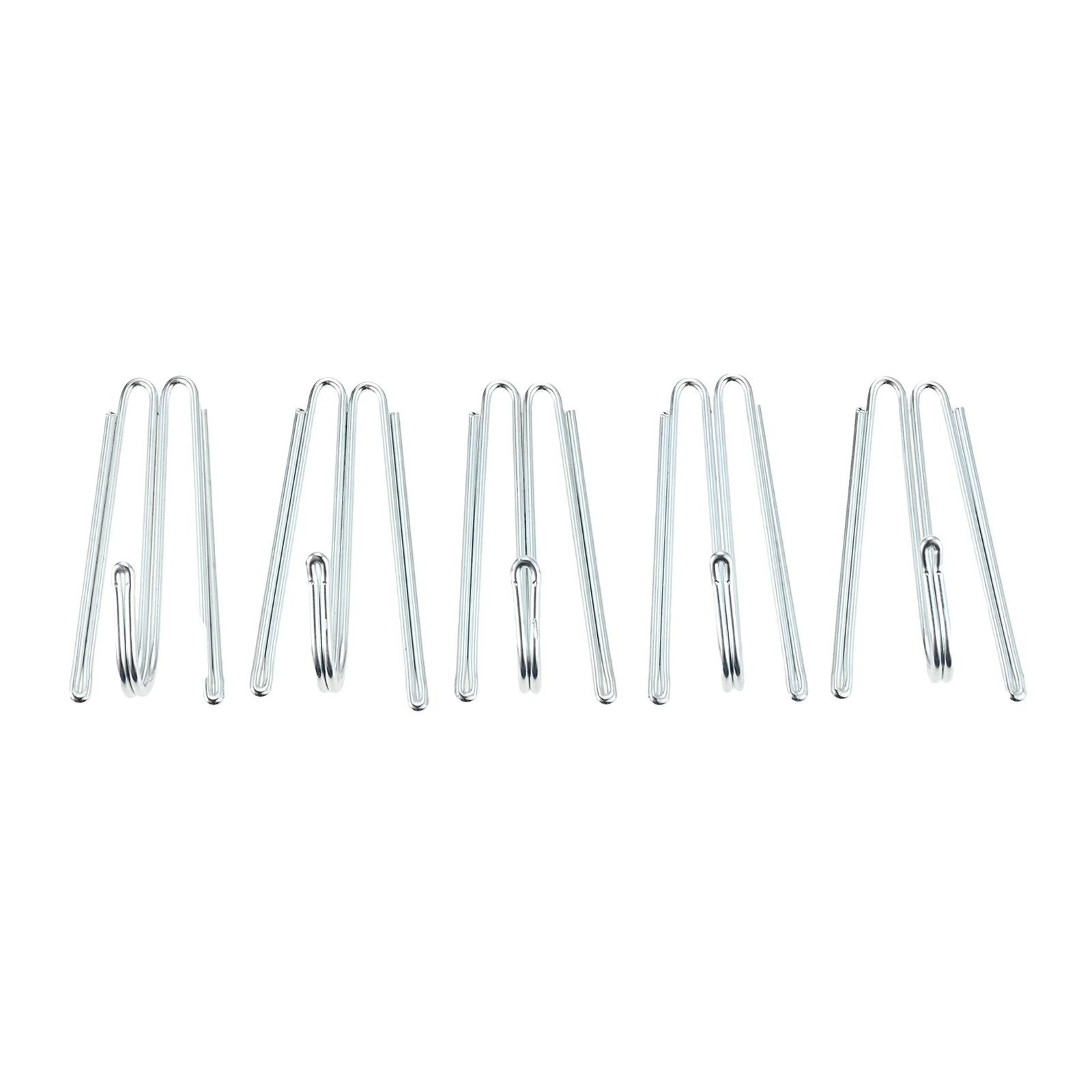 

60Pcs Metal Steel Curtain Pleat Hooks 4 Prongs Pinch Pleat Tool Clips Drapery W Shaped Clasp and Pin for Window Shower Curtains