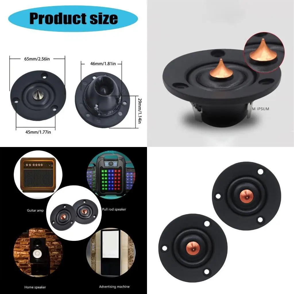 31ba 2pcs/pack عالي النبرة 30W 2INCH حرير القبة مكبرات الصوت 4OHM TREBLE HORN
