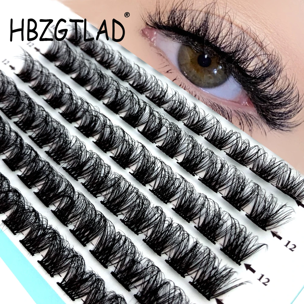 Mischen Sie 3D Fluffy Single Cluster Falsche Wimpern, vorgefertigte Volumenfächer, einzelne Wimpern, segmentierte natürliche gefälschte Wimpern für die Augenverlängerung – Detail 40