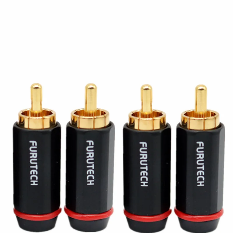 HIFI FURUTECH FP-126(G) RCA Connector Plug Rhodium/Gold Plated FP-126 (R) PCOCC Central Pin Hi-end Audio Connector