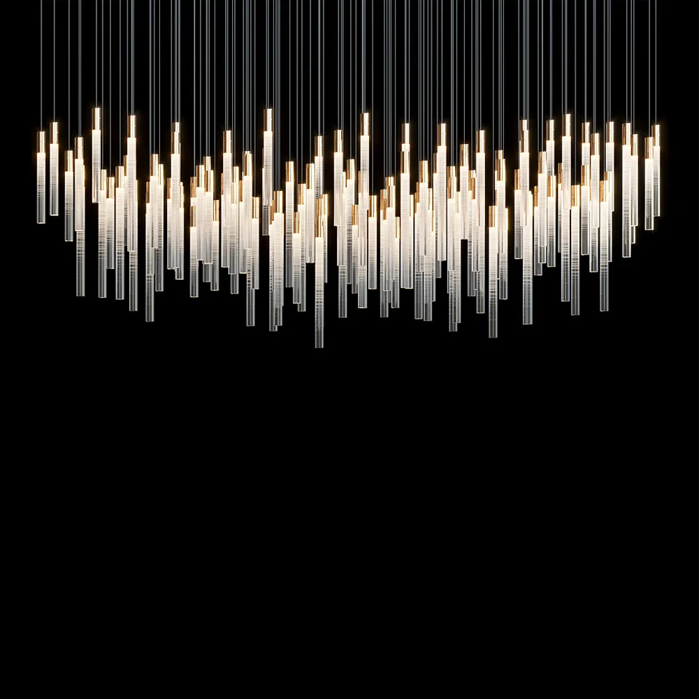 Dipartimento vendite Centro commerciale Sala banchetti Hall Hall dell'hotel Lampadario Villa creativa Scala duplex Progetto di elevazione