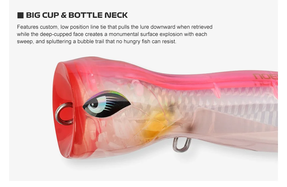 Noeby 140mm 71g Guzzler Popper Angelköder Oberflächenköder Big Cup Jerk Pop Angelköder Künstlicher Harter Köder Meeres-Thunfisch GT Angelköder – Detail 7