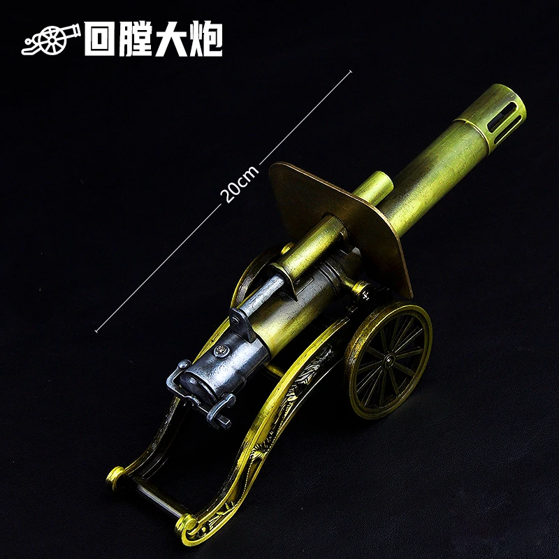 Miniature Zinc Alloy Cannon  Durable Metal Artifact Decorative Bookend or Shelf Display for Home Office Can set off firecrackers view 5