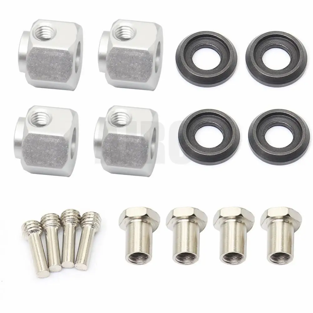 

4pcs for 1/10 remote controlled tracked vehicle TRX-4 TRX4 6-12mm aluminum alloy 12mm hexagonal hub extension adapter