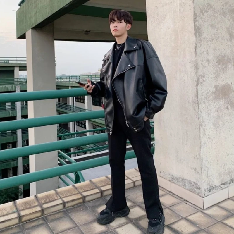 Veste imperméable en cuir PU pour Couples, hommes et femmes, manteau de moto rebelle, doublure épaisse, Streetwear tendance, automne et printemps ​