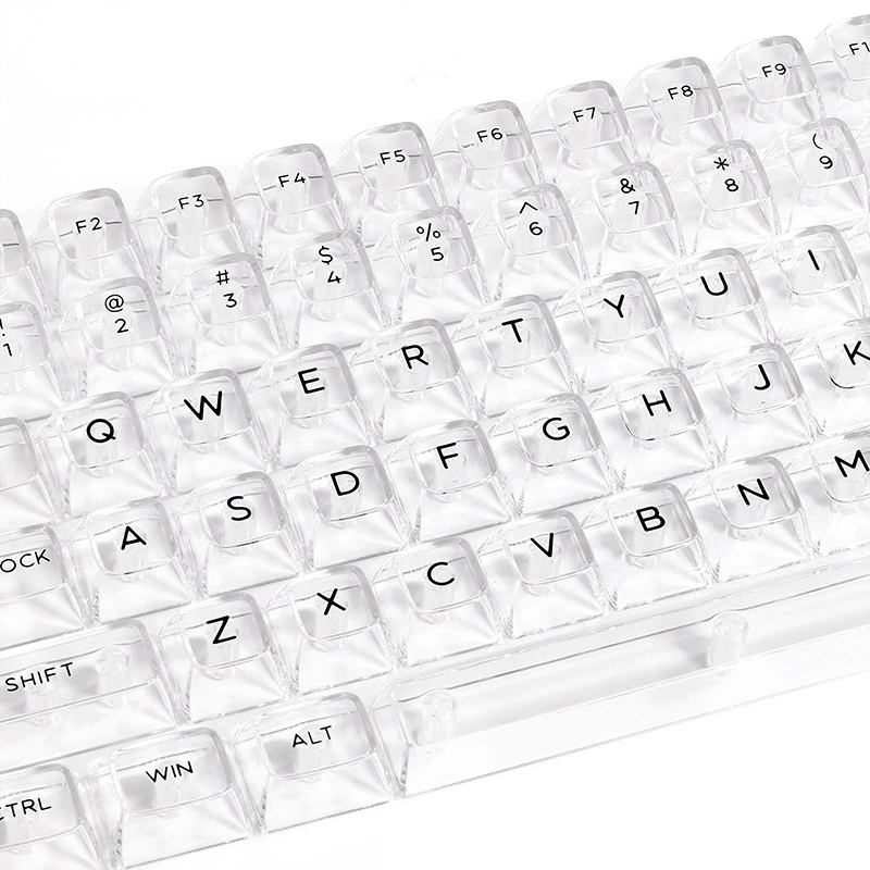 Transparent Blank Backlit Keycaps for MX Switch Mechanical Keyboard 132 Keys Crystal PC Gaming Universal Keycap DIY Custom Keys