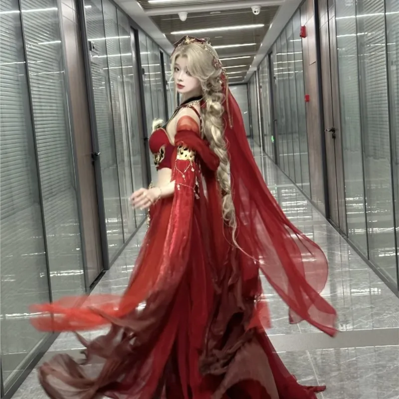 ชุดกระโปรงสไตล์ตะวันตกที่แปลกใหม่ปักหนักชุดเต้นรําบิน