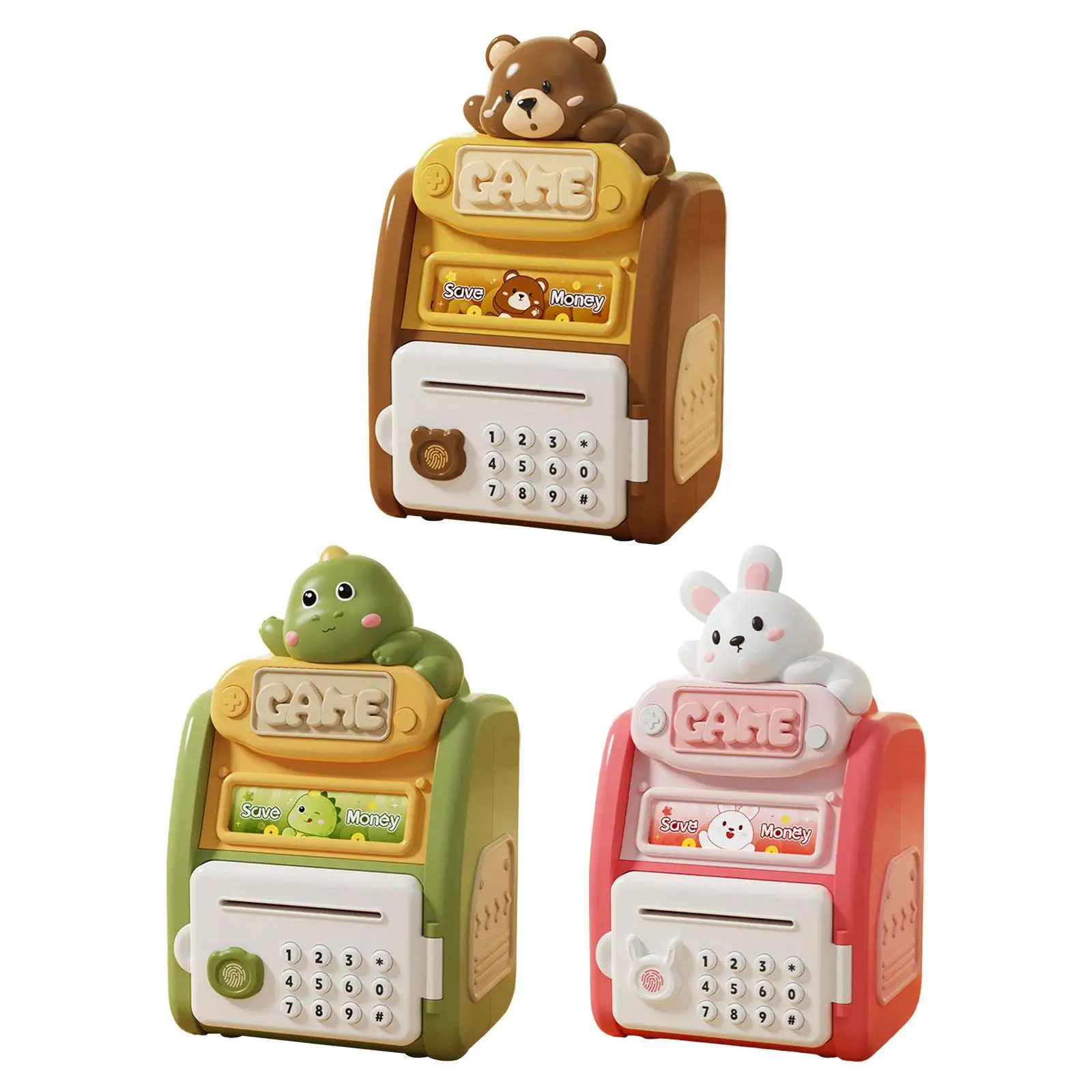 ATM Savings Bank Money Saving Box Automatic Roll Password Lock Savings Bank for