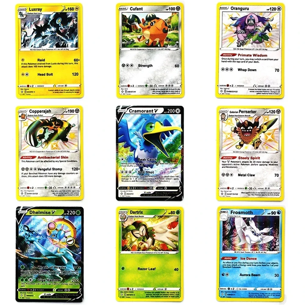 42pcs/set Iron Metal Box Pokemon TAKARA TOMY Battle Toys Lost Origin Pokemons Box with Pikachu Game Anime Bank Cards for Childre