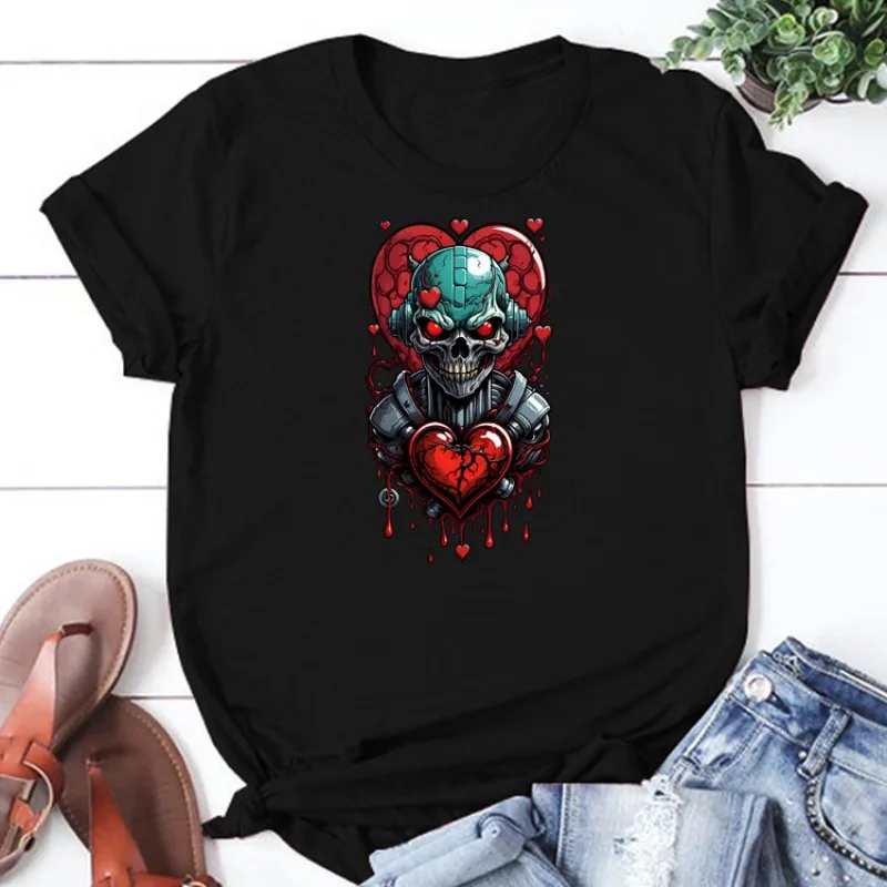 Camisetas gráficas Monster Alien masculinas e femininas, tops femininos, camiseta casual, streetwear, Harajuku, roupas Y2K, tops de verão