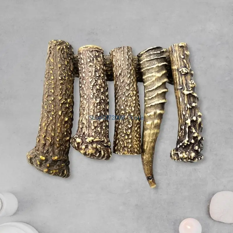 Polished Resin Sambar Stag Antler Horn Handle for Customs Cutter and Swords Making