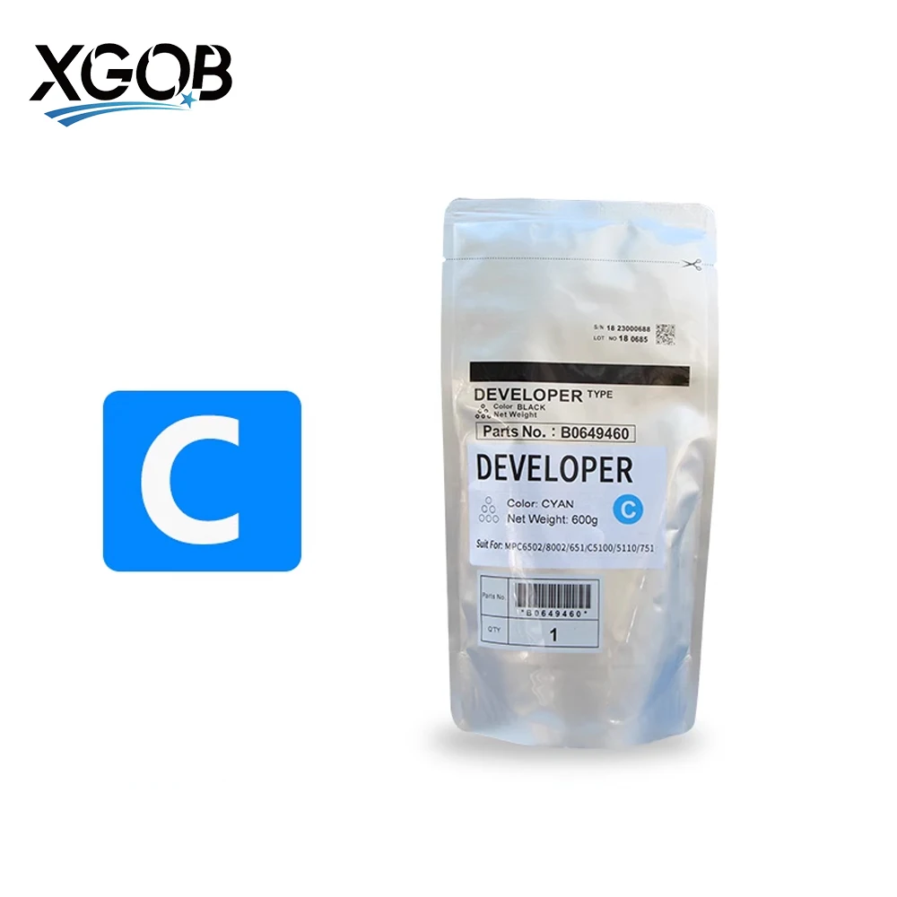 1PCS/600g MPC8002 Developer Powder For Ricoh MPC6502/5110/5100/5200/651/751/8003 Premium Quality High Compatible Secure Fusing