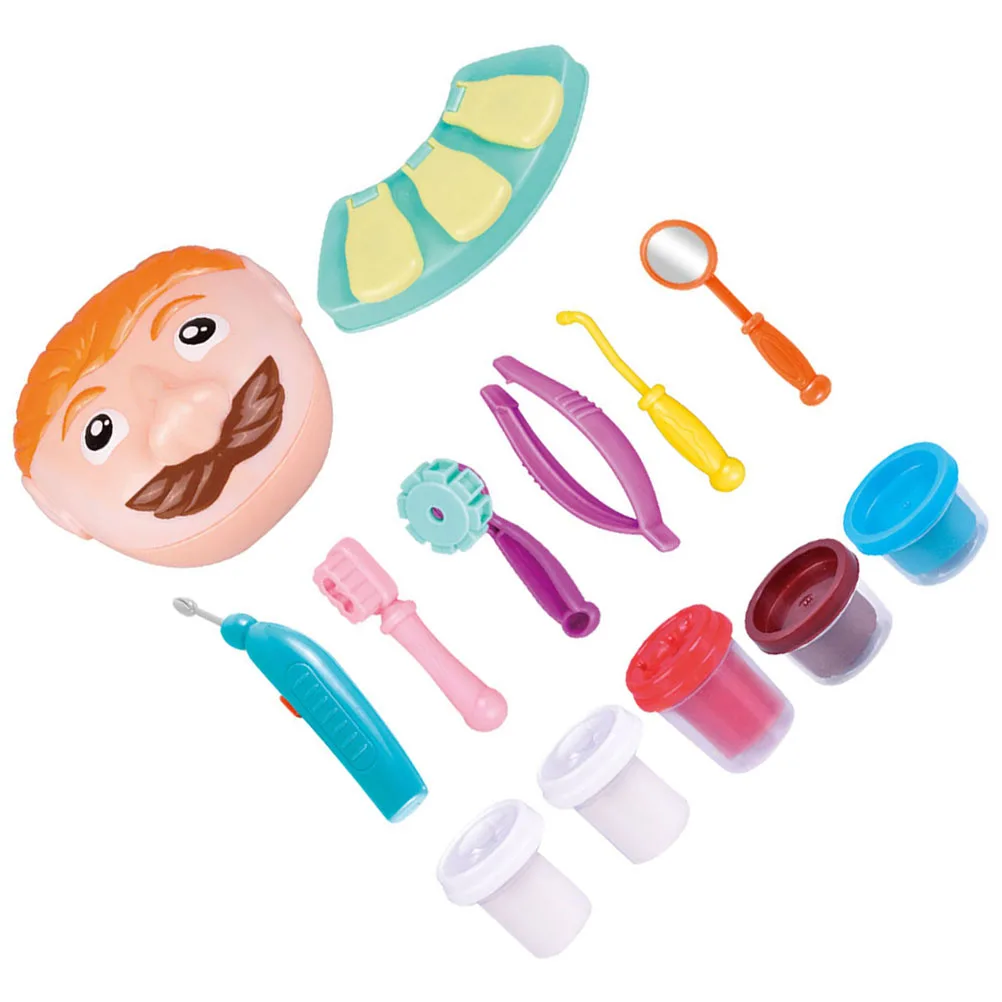 

1Set Children Plasticine Mold Dental Tool Kit Educational Simulation Clay Plaything Develop Imagination Kids Interactive